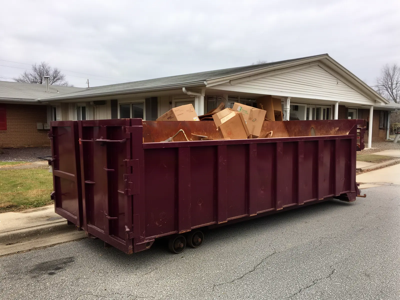 Roll-off dumpster from Cross Brothers Dumpster Rentals in Montgomery, AL